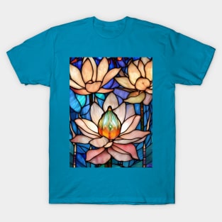 Stained Glass Lotus Flower T-Shirt